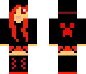 red and black girl