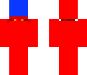 red guy blue face