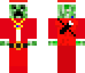 creeper with santa hat and arrows