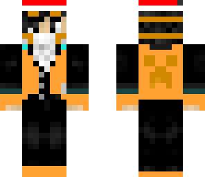 orange steam punk xmas hat