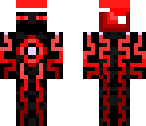 chrismas red neon enderman