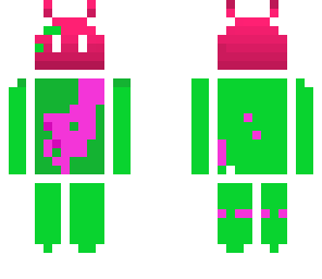 pink and green android