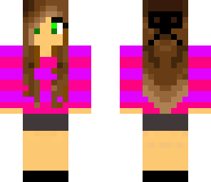 pink and purple striped girl