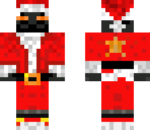 orange-eyed christmas enderman