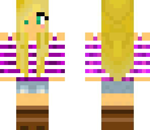 purple striped blonde