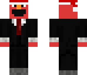chistmas elmo in suit