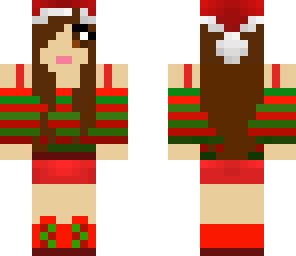 brown hair christmas girl