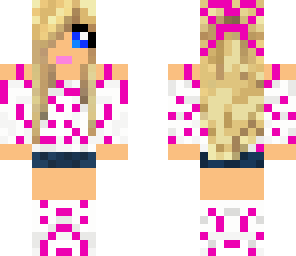 pink pokadot girl