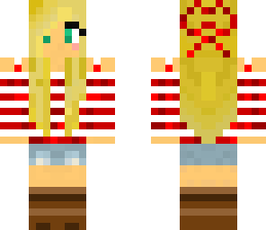 red ribbon blonde
