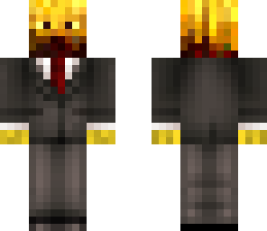 blaze in a suit with headphones