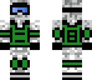 green snow suit