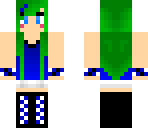 cool girl with green hair