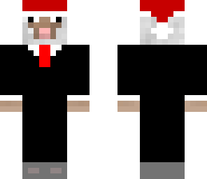 santa sheep in a suit