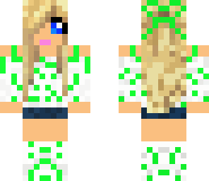 green pokadot girl