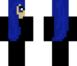 girl with long blue hair
