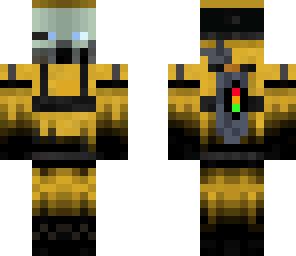 black visor toxic suit