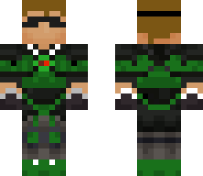 green sky with headpiecee