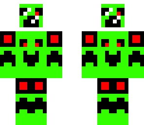 a creeper golem on the space