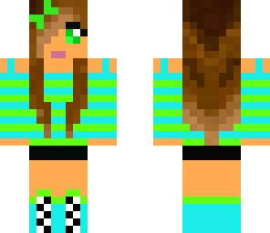green and blue girl