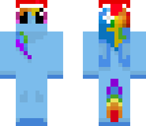 rainbow dash with christmas hat