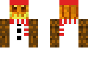 snow golem with a christmas scarf and hat