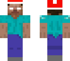 herobrine with santa hat