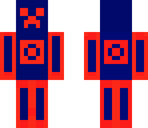 evil blue man creeper
