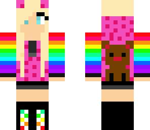 pink rainbow bear girl