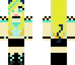 awesome aqua neko girl