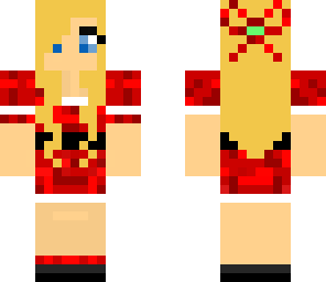 blonde santa girl
