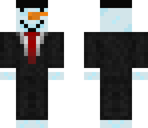 snow man in a suit