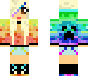 cool rainbow creeper girl