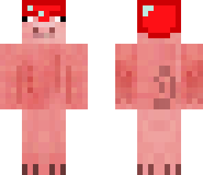 pig with ruby helment