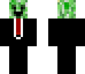 happy creeper in a suit