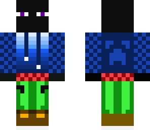 cool enderman in hoodie