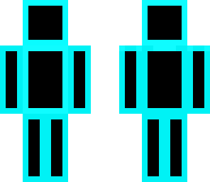 cyan and black