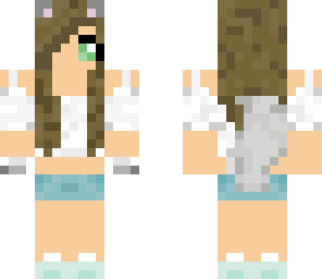 cat girl brunett white