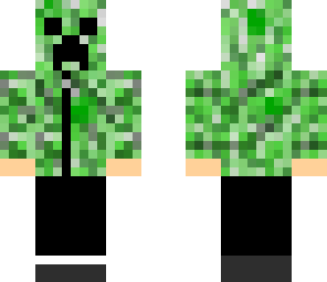 creeper hoodie zipped up