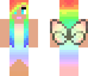 humanized rainbow girl