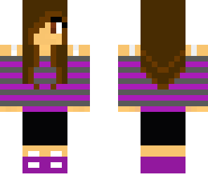 purple stripes -girl-