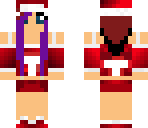 purple santa girl