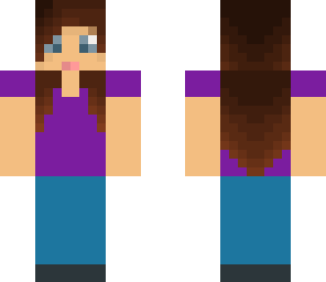 girl dark brown hair template