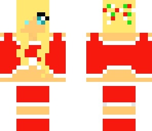 christmas girl blondie with bow