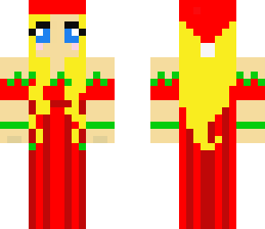 christmas dressed blonde girl