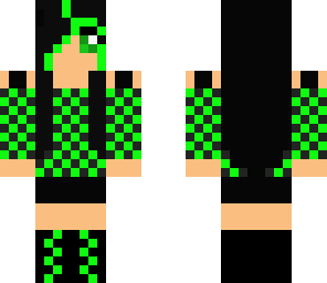 green and black dj girl