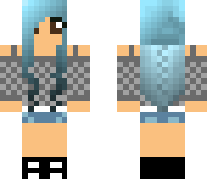 cute blue haired girl