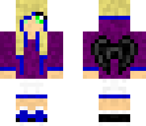 girl with blue hoodie and dark angel wings fixed
