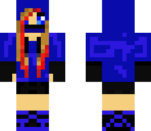 blue hoodie girl