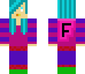 blue haired girl
