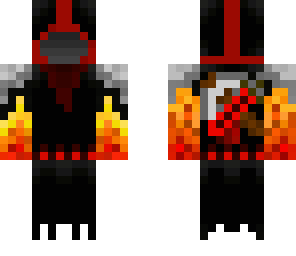 hooded one - fire - red